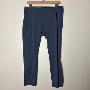 Columbia Navy Cropped Athletic Leggings Women's XL